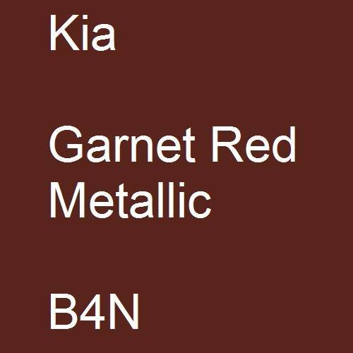 Kia, Garnet Red Metallic, B4N.